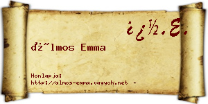 Álmos Emma névjegykártya